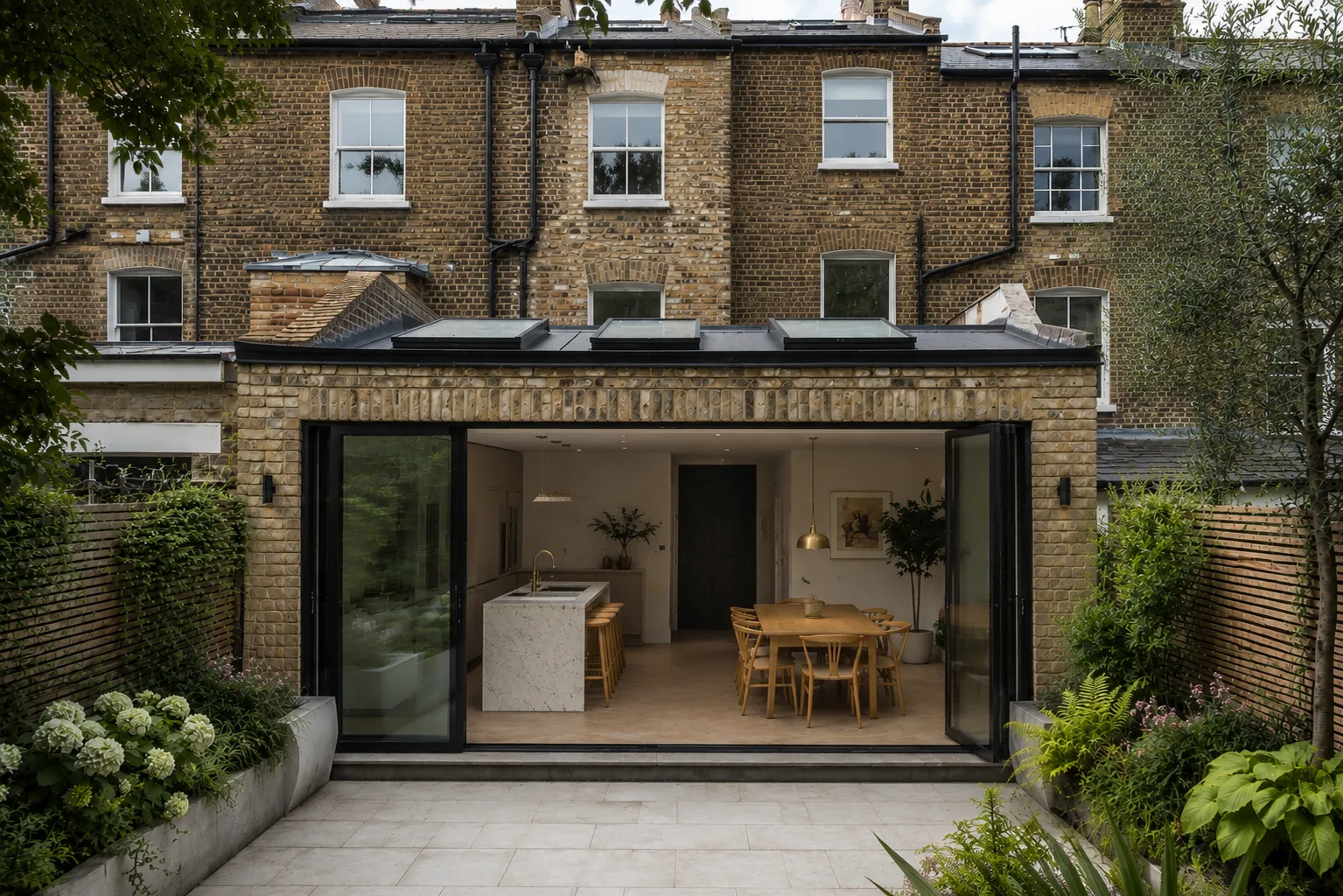 Open plan kitchen extension - London terrace