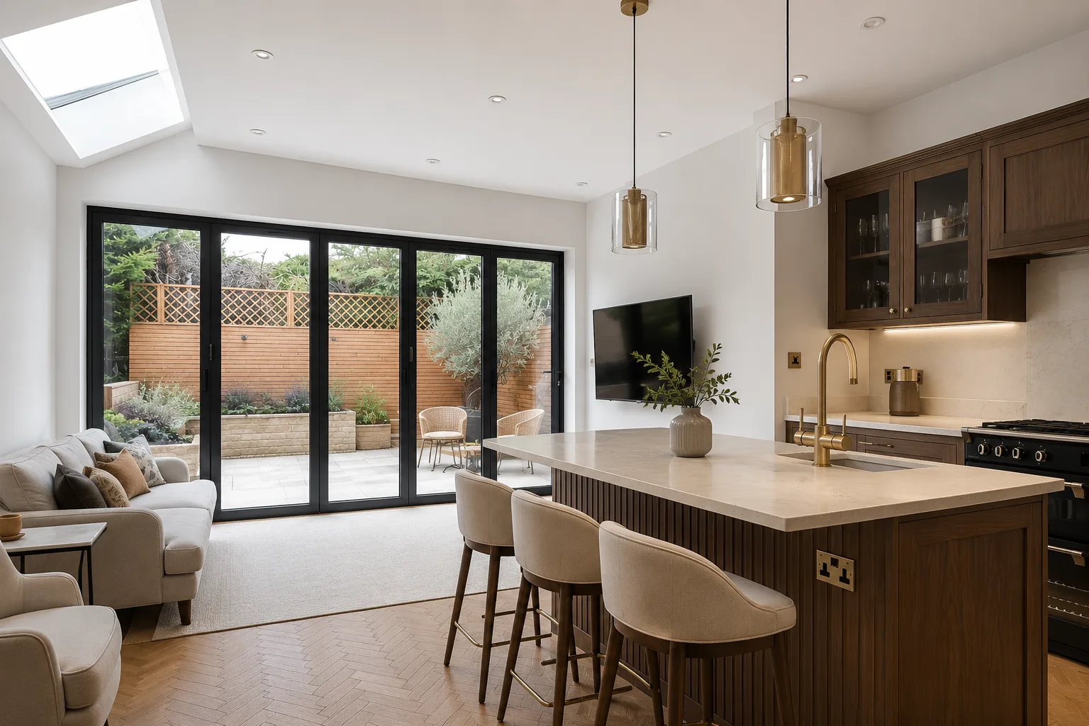 Open plan kitchen extension in Wandsworth