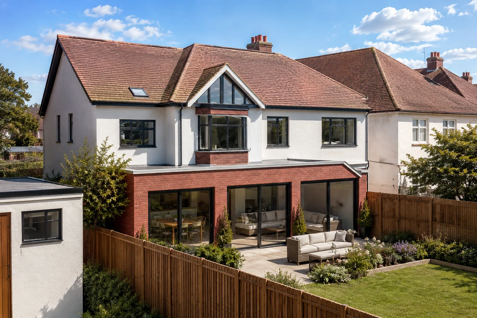 Completed extension matching planning approved design