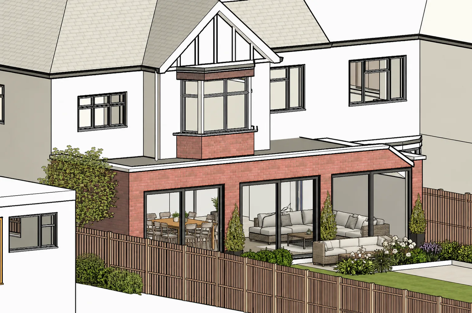 3D visualisation for planning submission by Rosace Design Studio