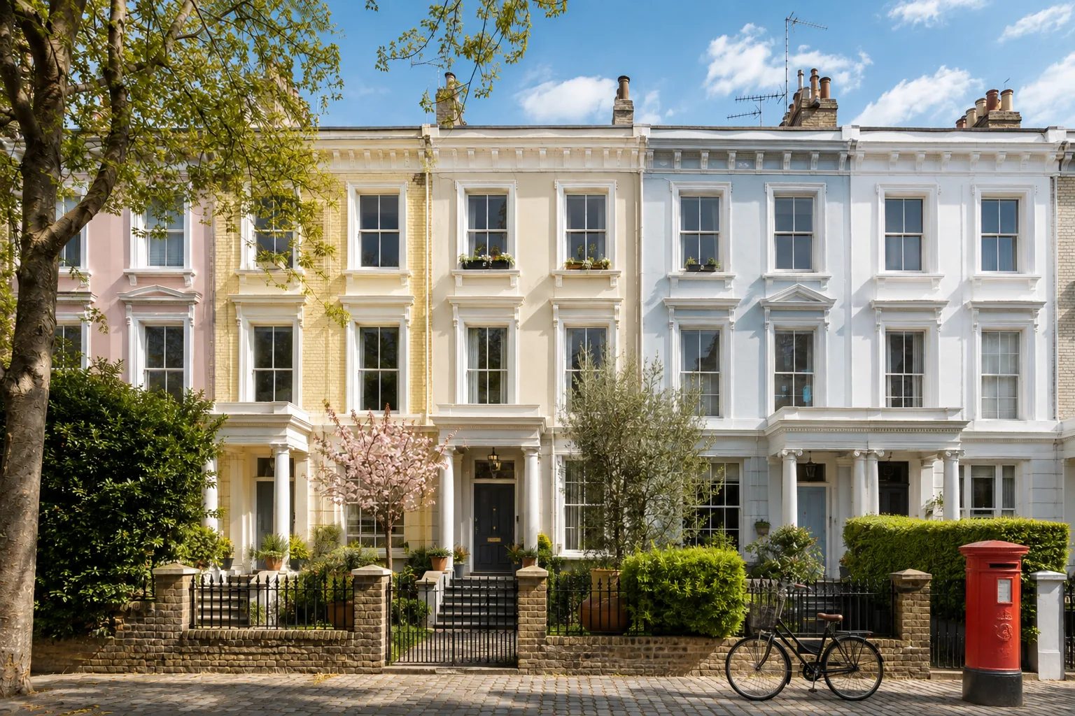 Stucco terrace in Notting Hill, W11 - Rosace Design Studio