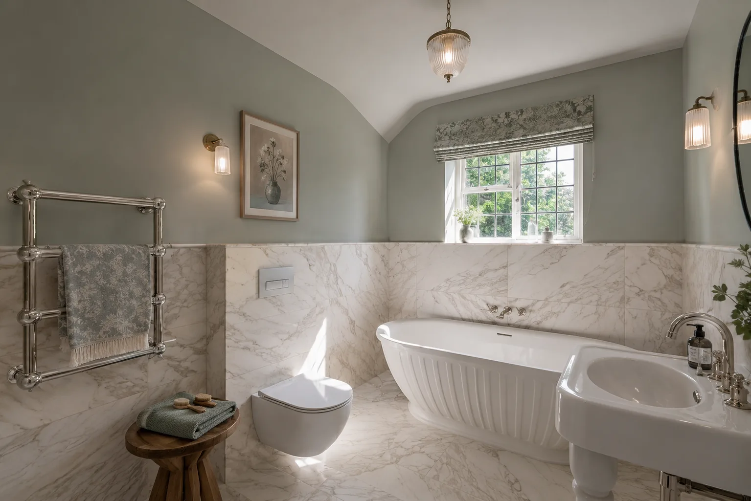 Chelsea townhouse bathroom renovation by Rosace Design Studio
