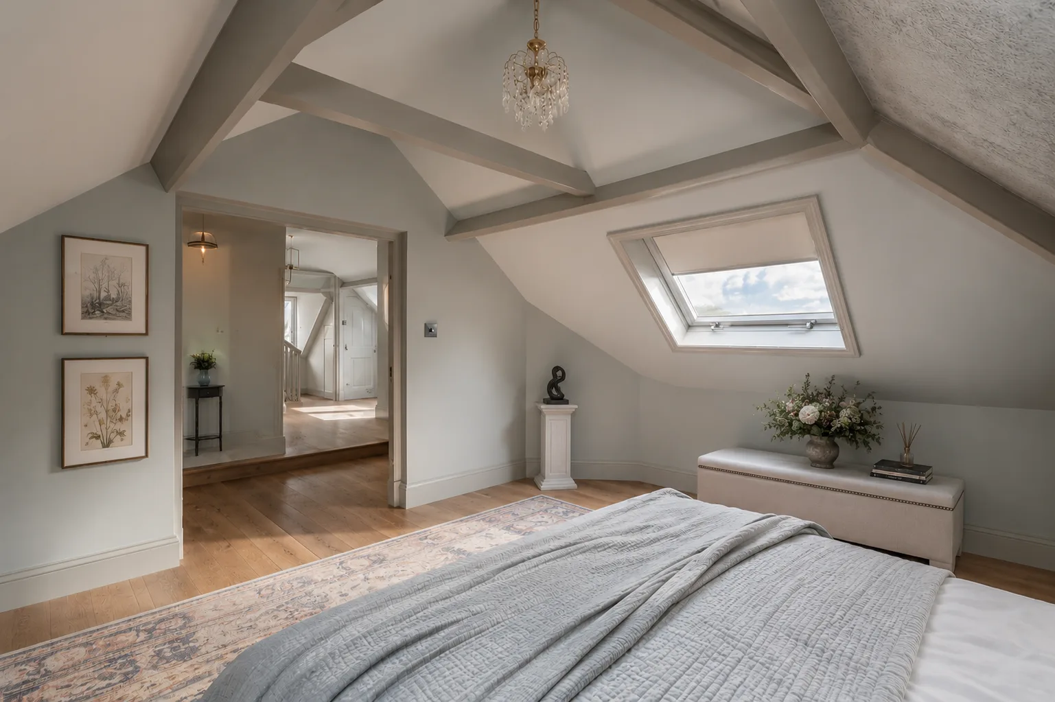 Chelsea townhouse bedroom interior design by Rosace Design Studio