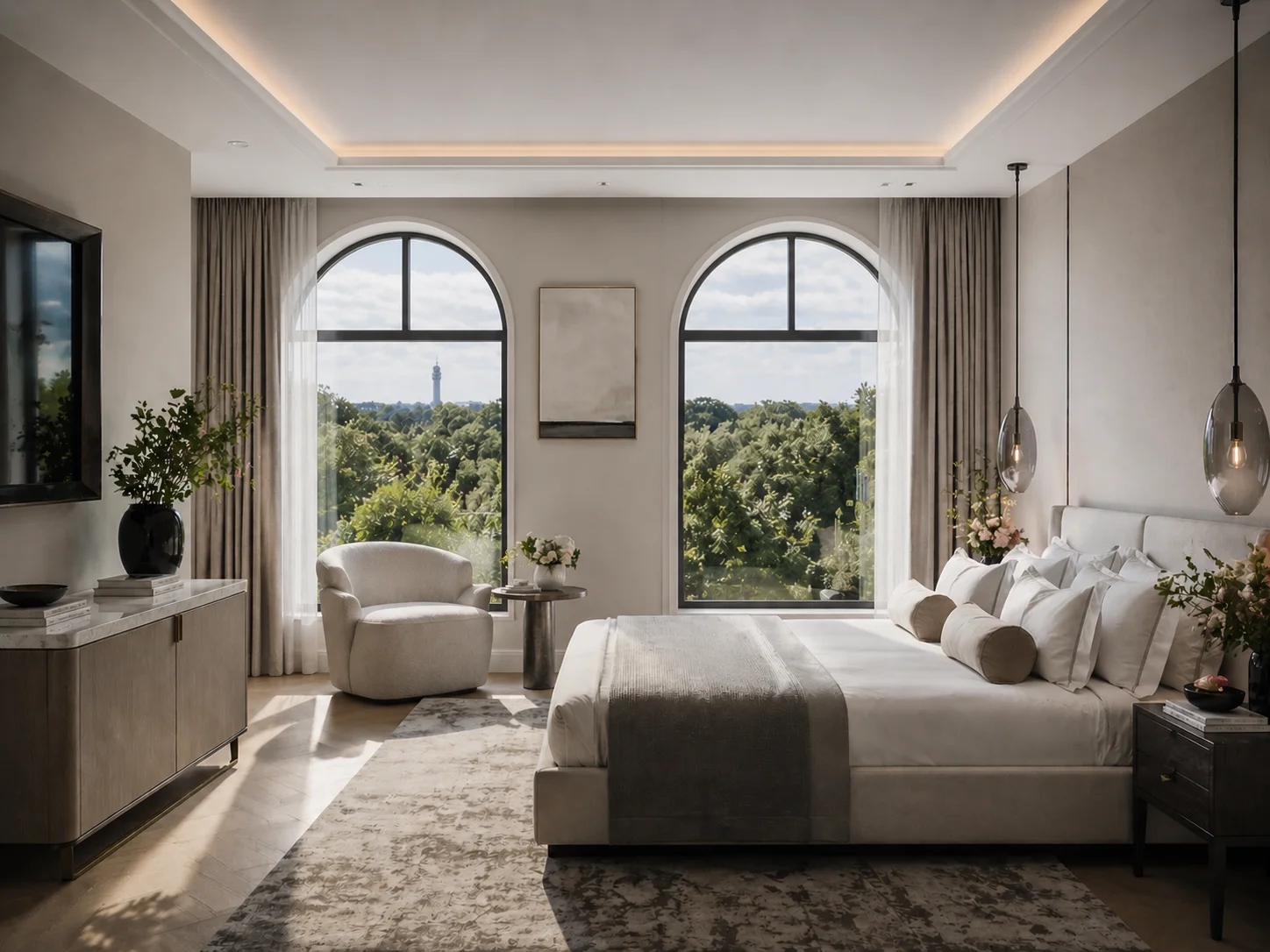 Hyde Park apartment bedroom — luxury interior architecture London