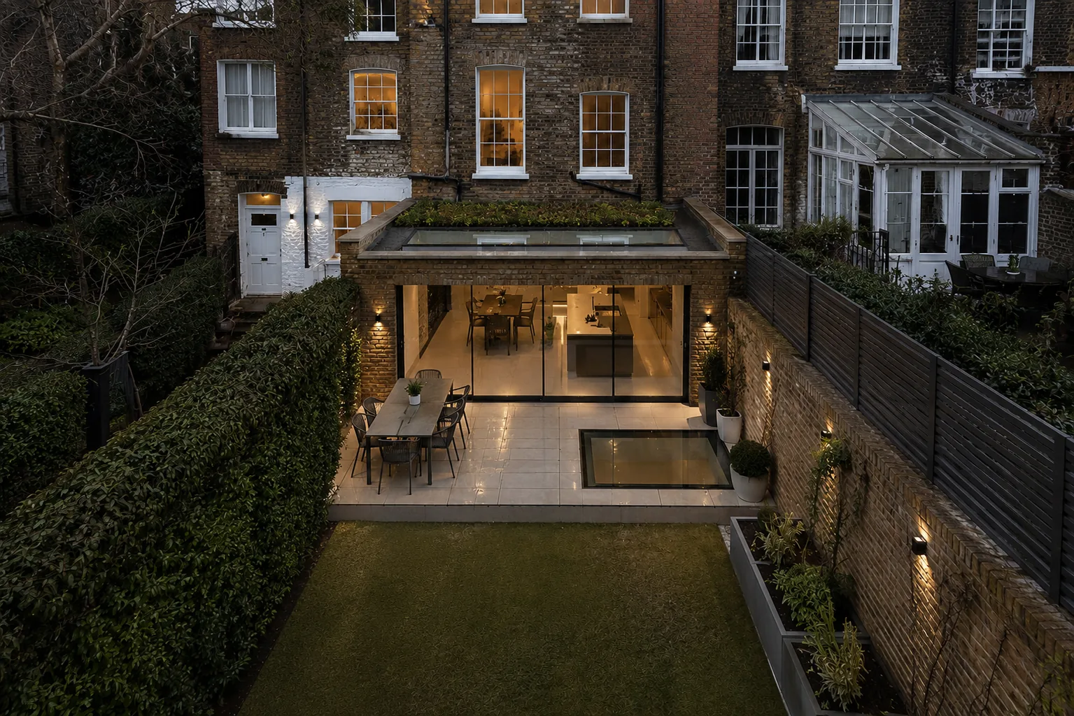 Listed townhouse rear extension, Central London