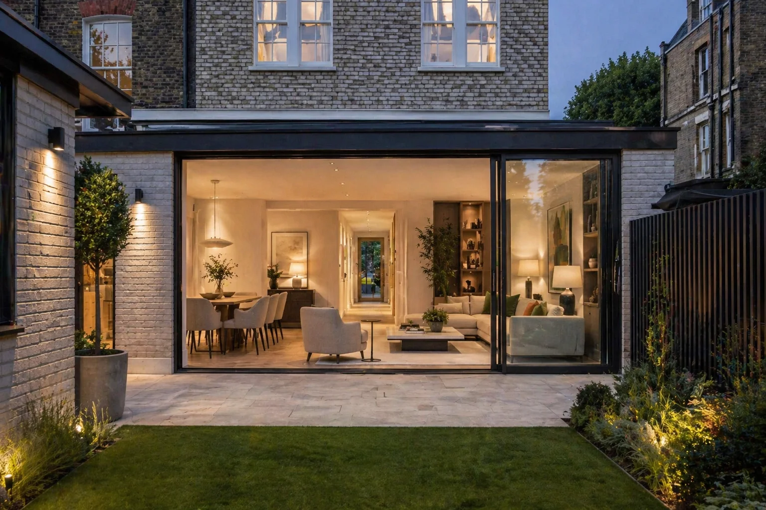 Mayfair townhouse interior — living room