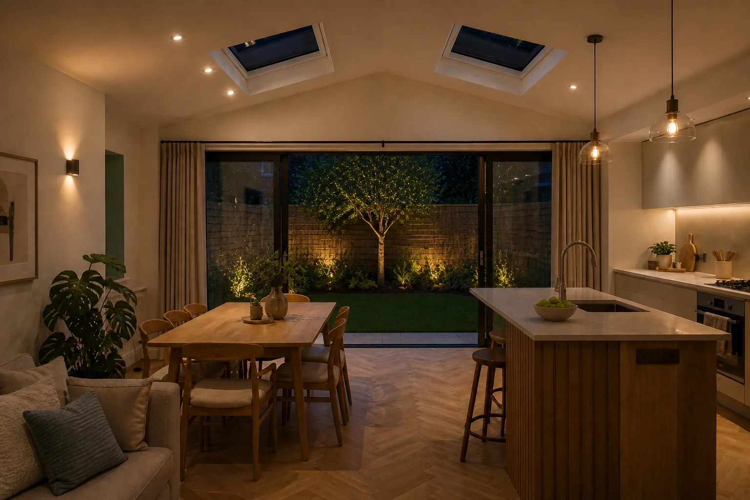 Single storey extension interior Camden
