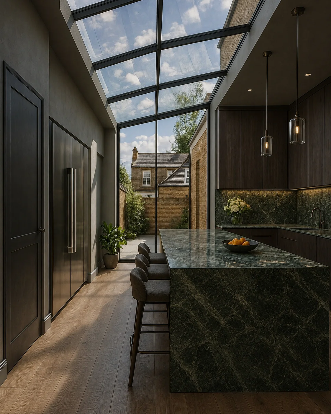 Chelsea townhouse interior architecture — kitchen by Rosace Studio