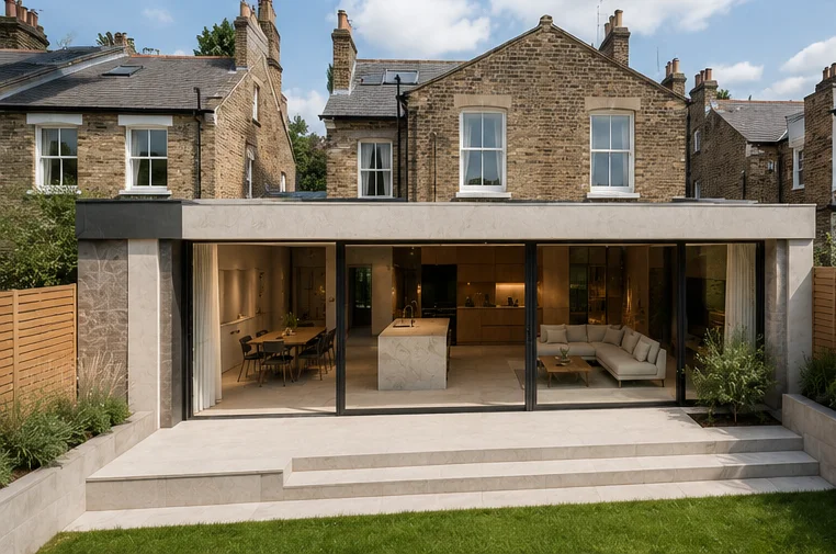 Wraparound extension on terraced house in London - Rosace Design Studio