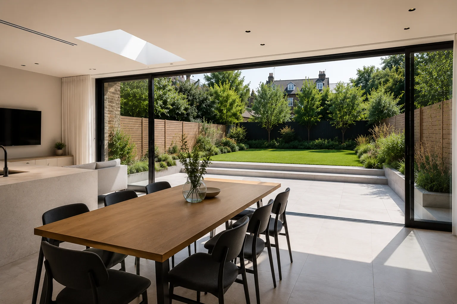Wraparound extension interior in Kingston, London
